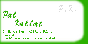 pal kollat business card
